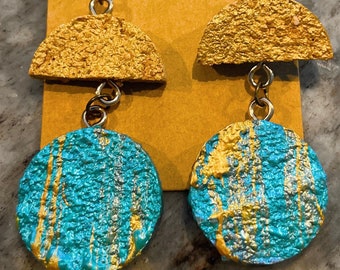 Recycled Dangling Wine Cork Earrings