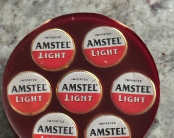 Sottobicchiere in resina Amstel Light con tappo di bottiglia