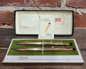 Vintage Cross 12kt Gold Pen & Pencil Set