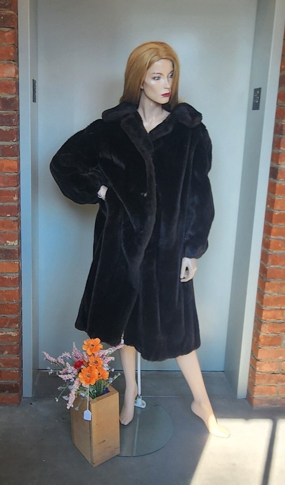 Vintage Grandella Faux Mink Fur Coat