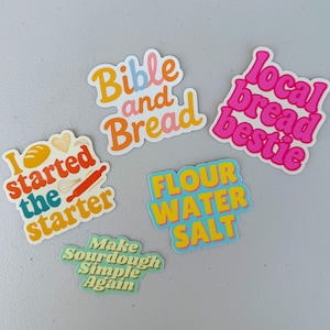 Sourdough Sticker Bundle – Set of 5 Die-Cut Favorites