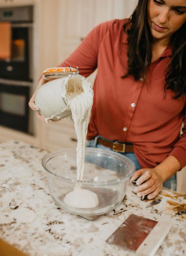 Beginner Sourdough Starter Kit with Starter Flakes, Recipe Guide, and Jar Cover bild 6