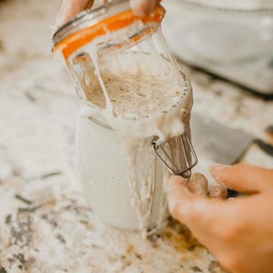 Beginner Sourdough Starter Kit with Starter Flakes, Recipe Guide, and Jar Cover bild 7