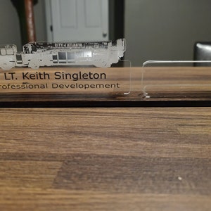 Desk Nameplate and cardholder