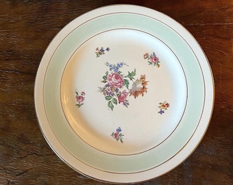 Assiettes plates II motif floral II France II porcelaine