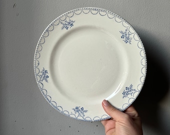 L'amandinoise vintage plates Blue and white Antique Vintage flowers pattern