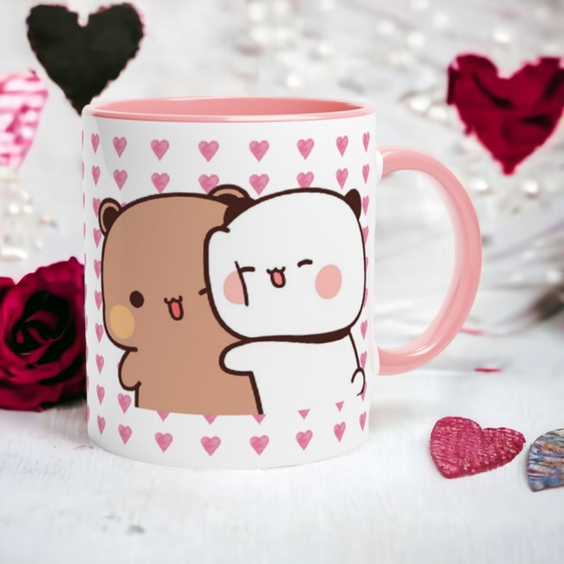 Kawaii Panda T-shirt Valentijnsdag Kawaii Panda Bear Hug Bubu And Dudu Love Is Being Grappig Dieren T-shirt