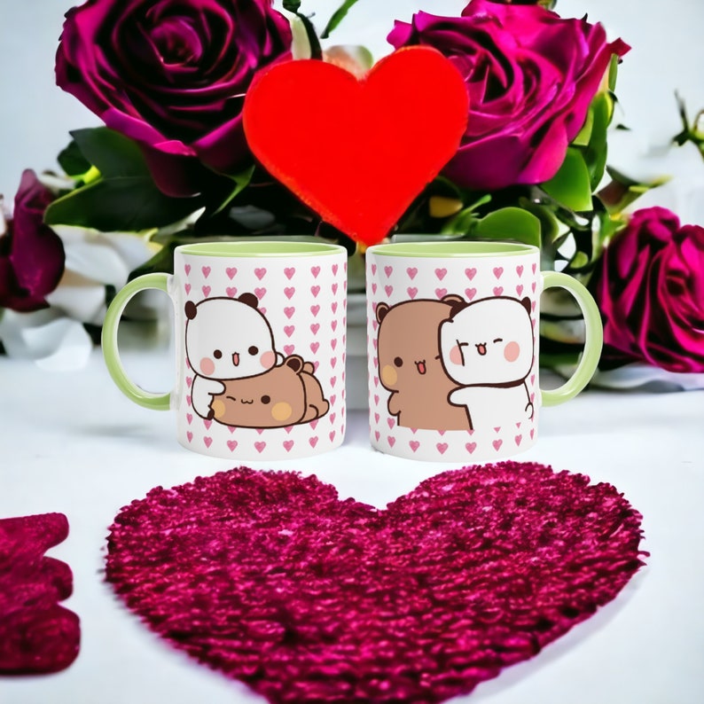 Kawaii Panda Bear Hug Bubu And Dudu Love Is Being Lazy Pogether Valentines Days Funny Gift Unisex Pu
