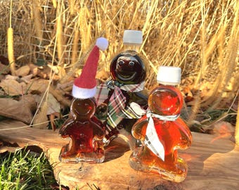 Festive Gingerbread Bottle of Pure New York Maple Syrup