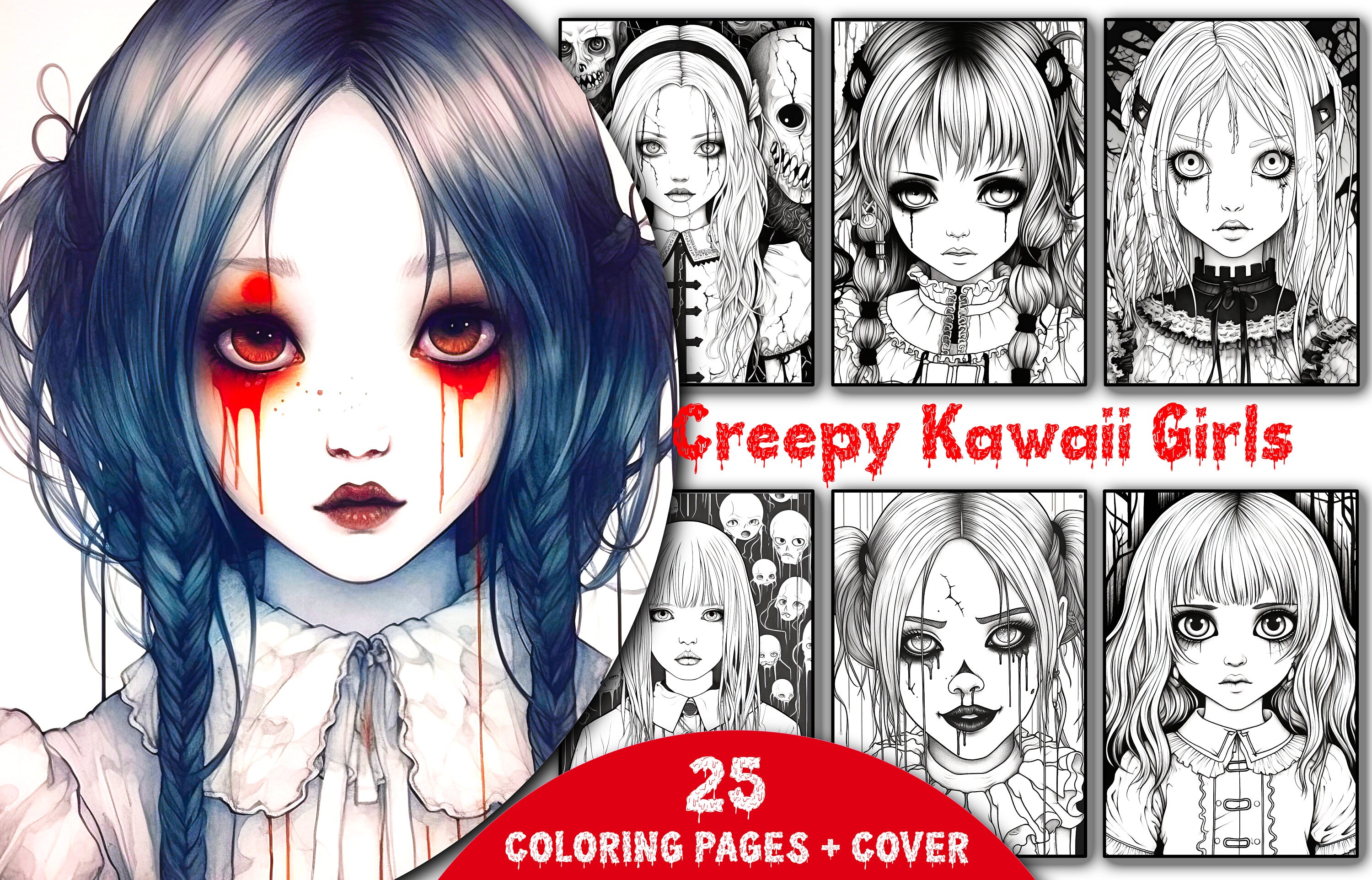 Creepy Anime Girl Drawing - How To Draw A Scary Anime Girl