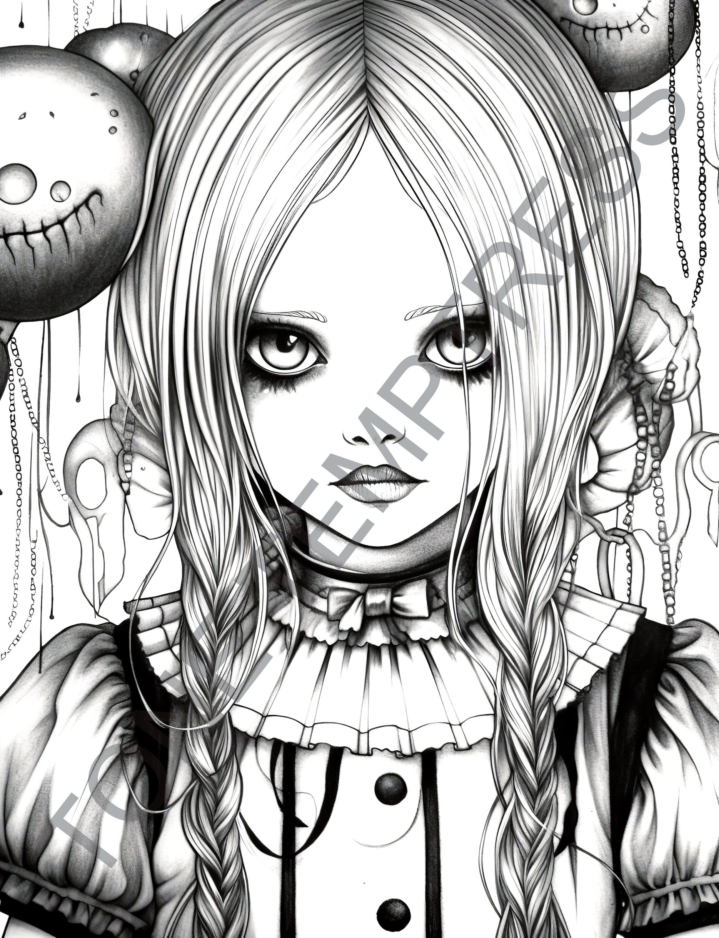 Wicked Girls Coloring Book: Dark Anime Girl Coloring Pages Featuring Cute &  Creepy Illustrations For Adults Teens To Relax And Relieve Stress:  Crenshaw, Markus: 9798394534645: : Books
