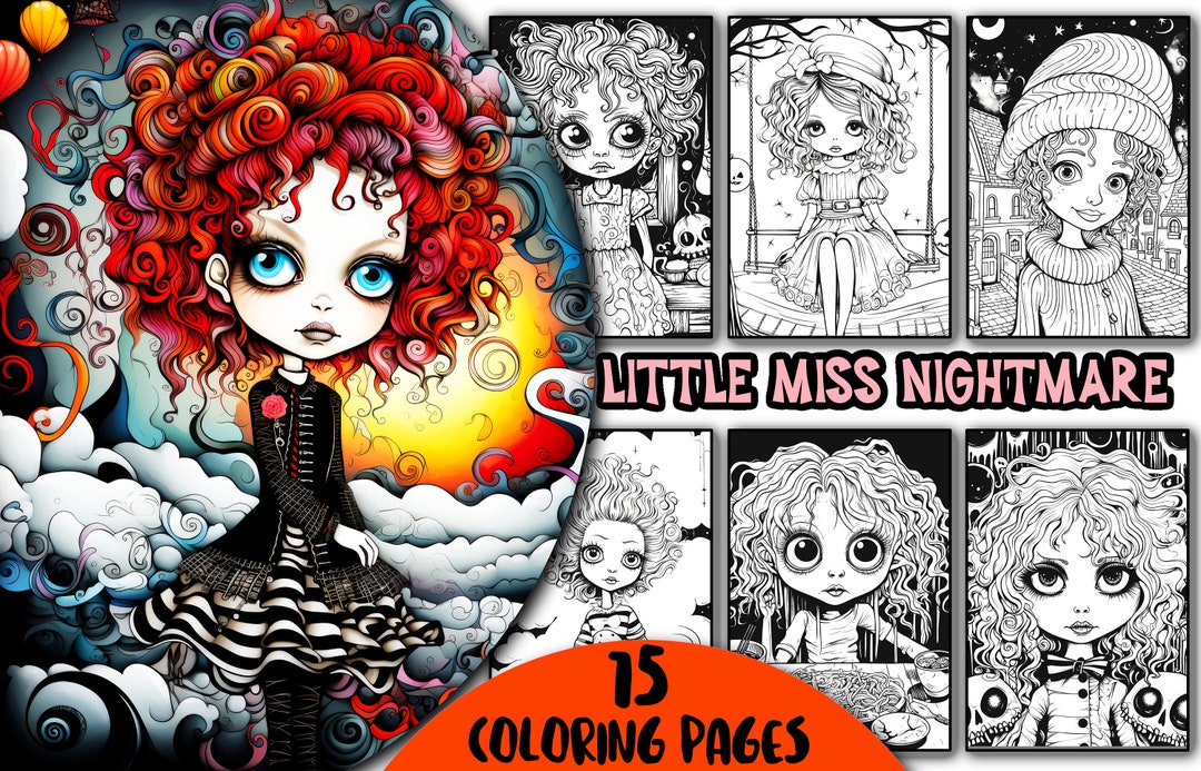 Little Miss Nightmare Coloring Book for Adults and Kids, Beauty Miss