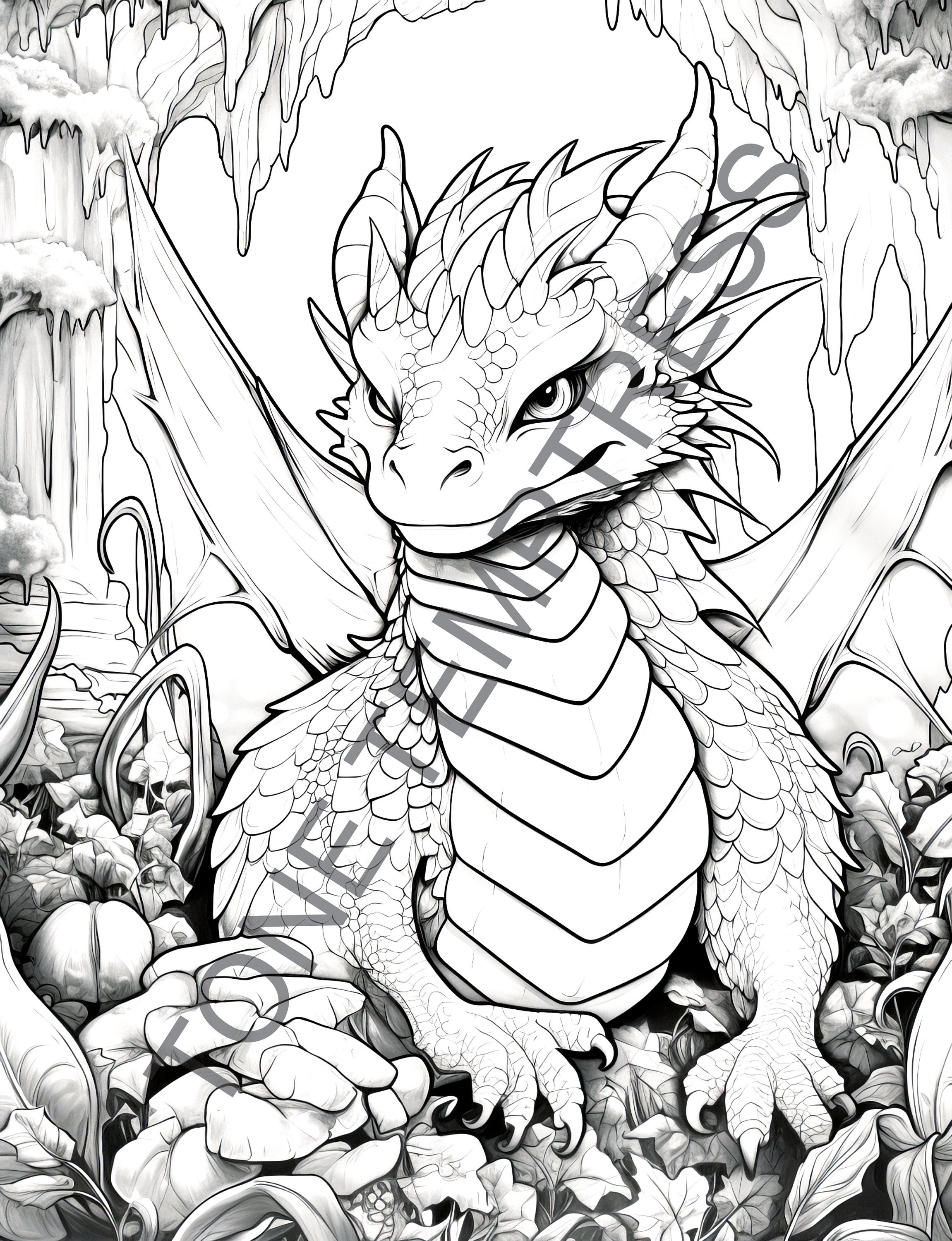 Fantasy Mythical Creatures Coloring Pages, Cute Magical Animals