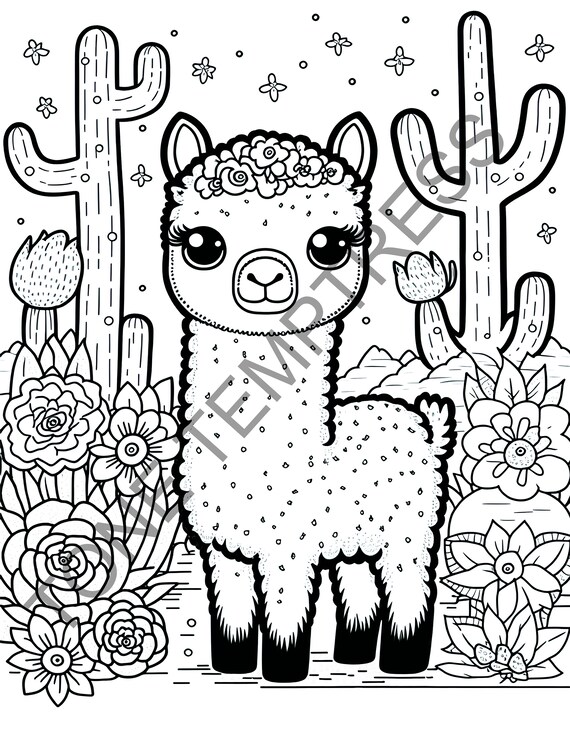 20 Kawaii World Animals Coloring Pages Adults Kids Teens 