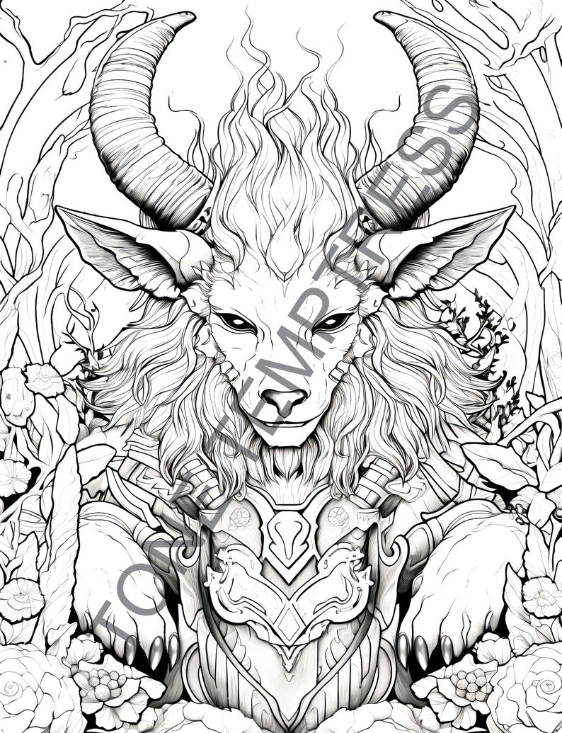 Fantasy Mythical Creatures Coloring - Il 794xN.5008551408 Beez