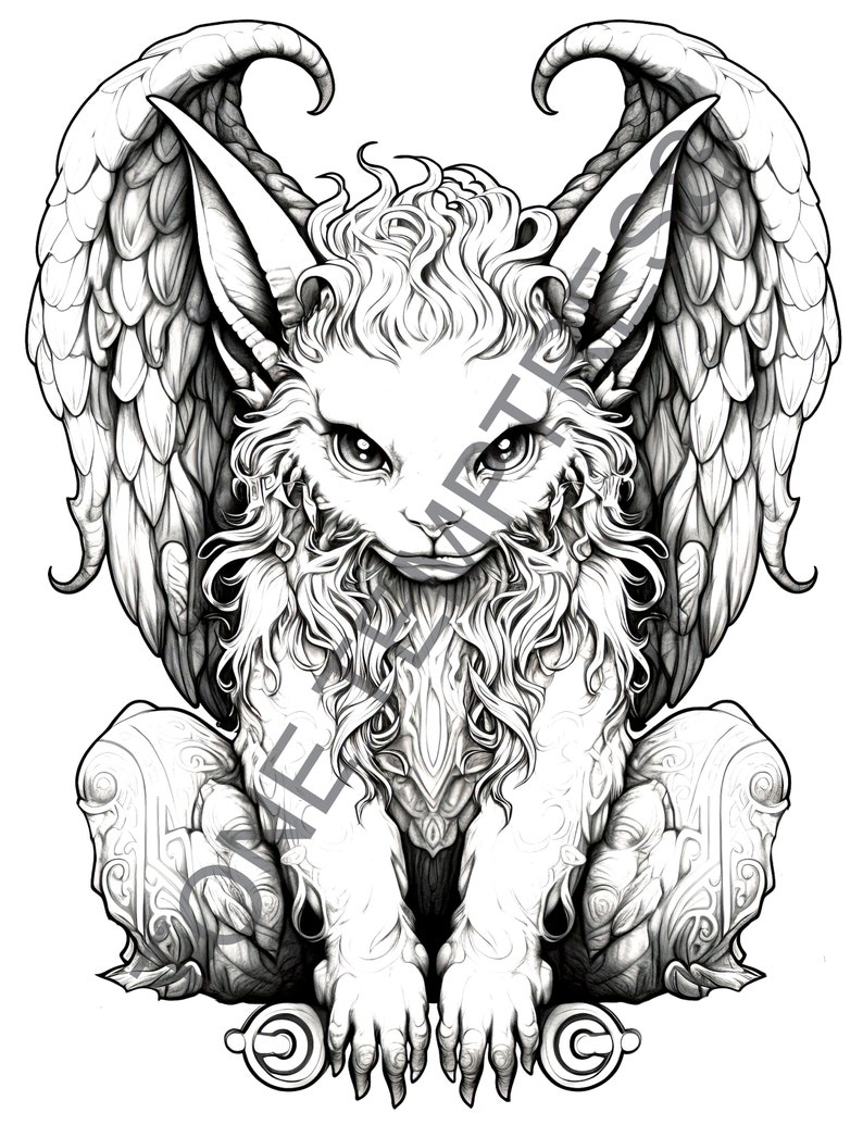 Fantasy Mythical Creatures Coloring Pages, Cute Magical Animals