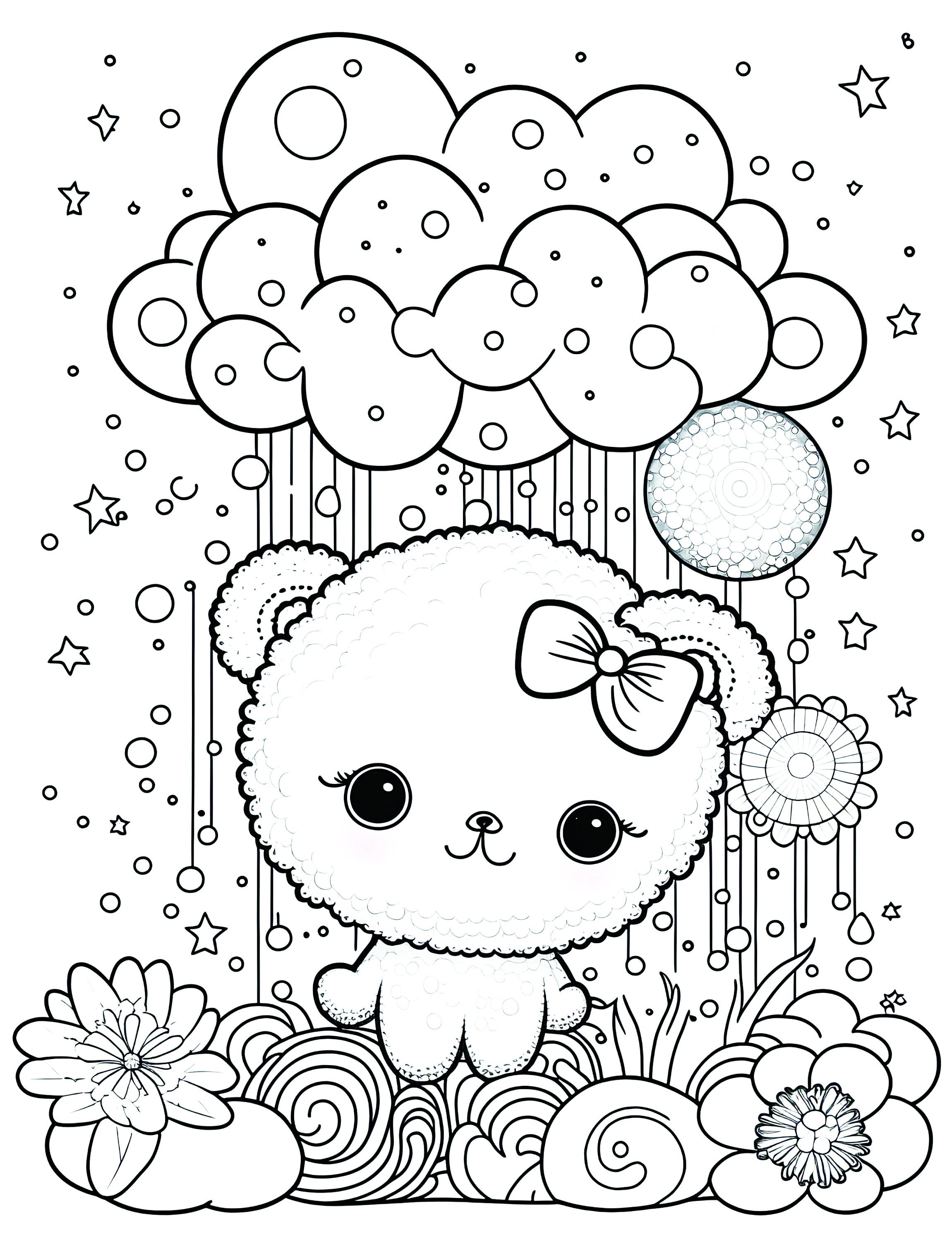 20 Kawaii World Animals Coloring Pages Adults Kids Teens 