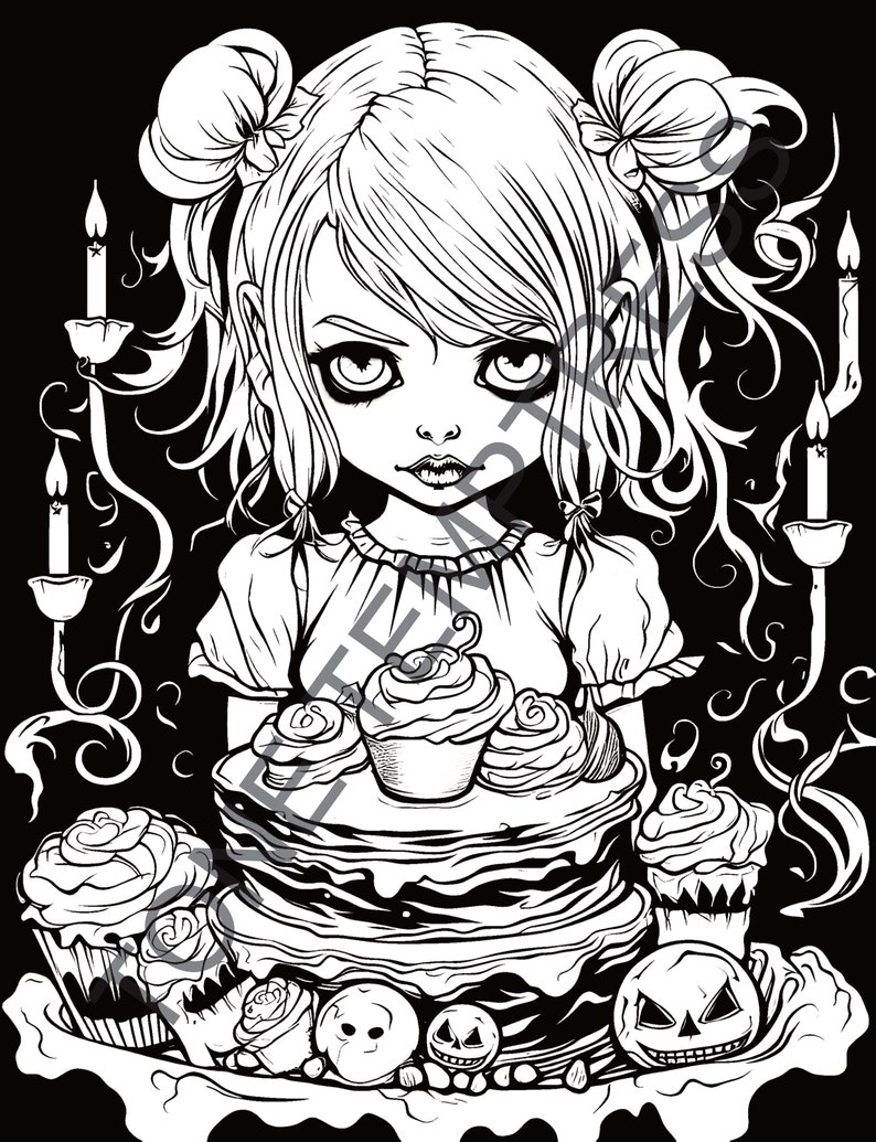 Little Miss Nightmare Coloring Book for Adults and Kids, Beauty Miss