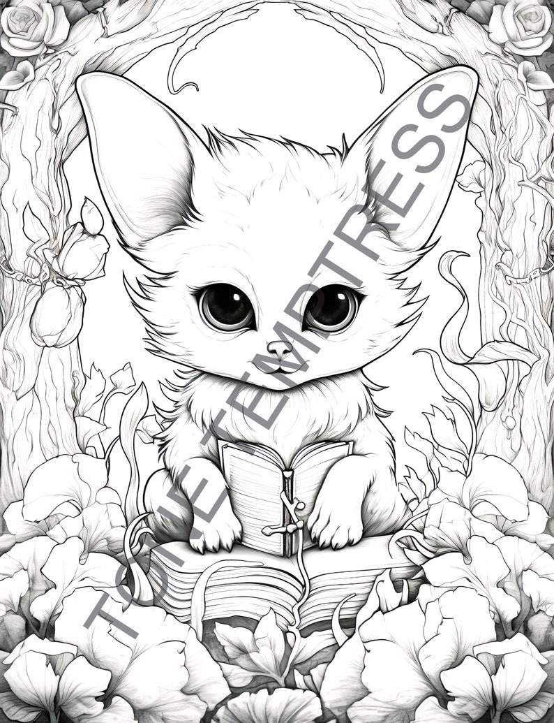 Fantasy Mythical Creatures Coloring Pages, Cute Magical Animals