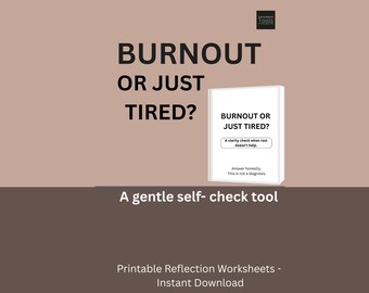 Fiche de travail sur l'épuisement professionnel ou simplement la fatigue - Épuisement mental et réflexion sur le stress PDF