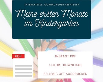 Daycare portfolio templates | Kindergarten settling-in portfolio | 248-page PDF printables | Daycare portfolio folder templates for printing