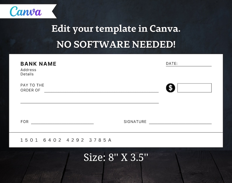 Blank Cheque Blank Check Template Blank Checks Editable Cheque Template