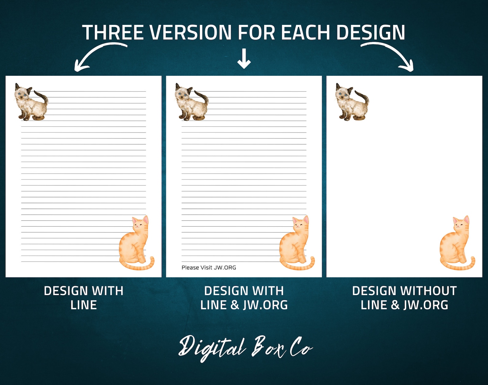 JW Letter Writing Paper Bundle - Printable Writing Paper - Digital ...