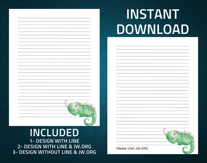 JW Letter Writing Paper JW Letter Writing Digital Download Etsy