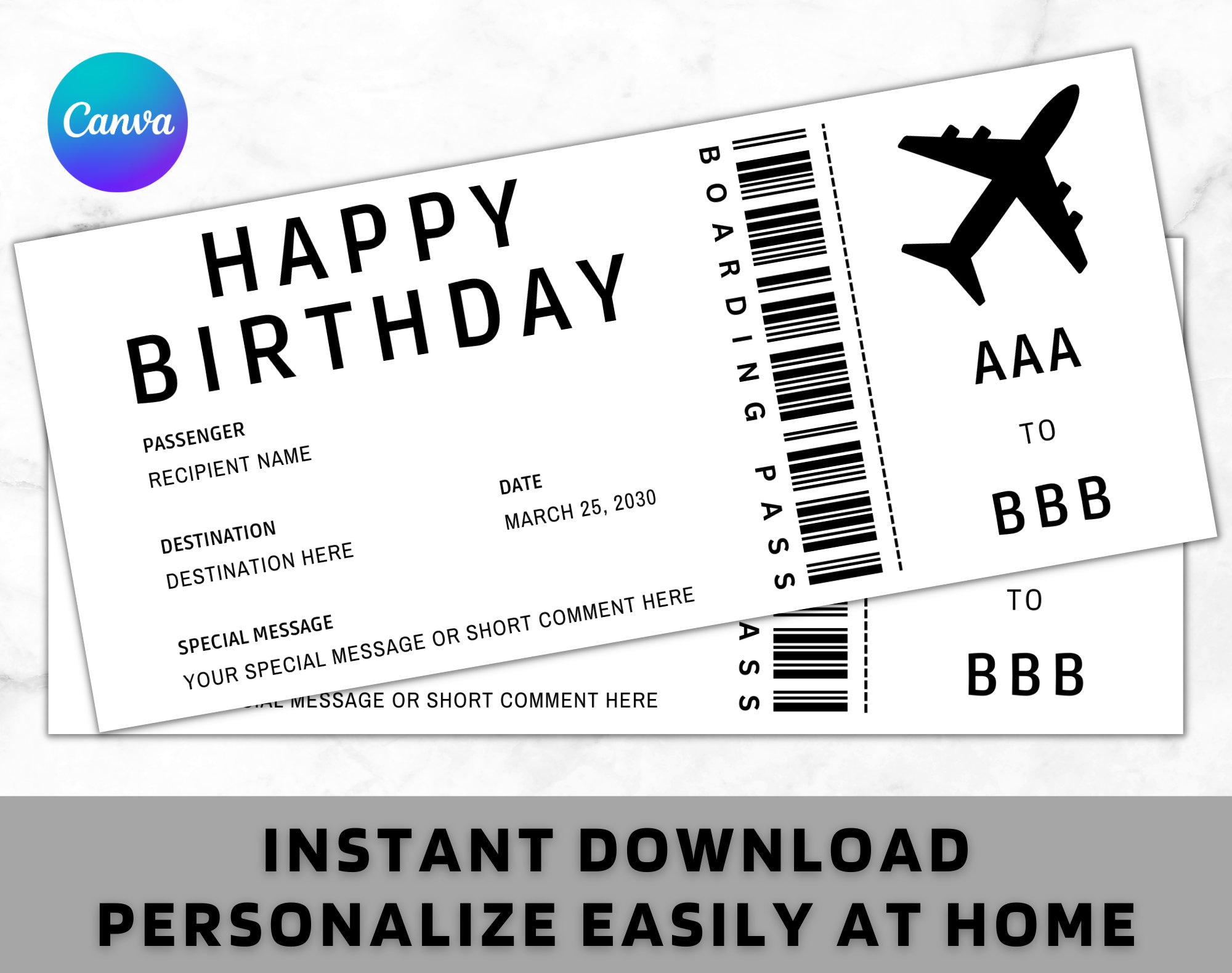 Editable Boarding Ticket Template Printable Boarding Pass Template