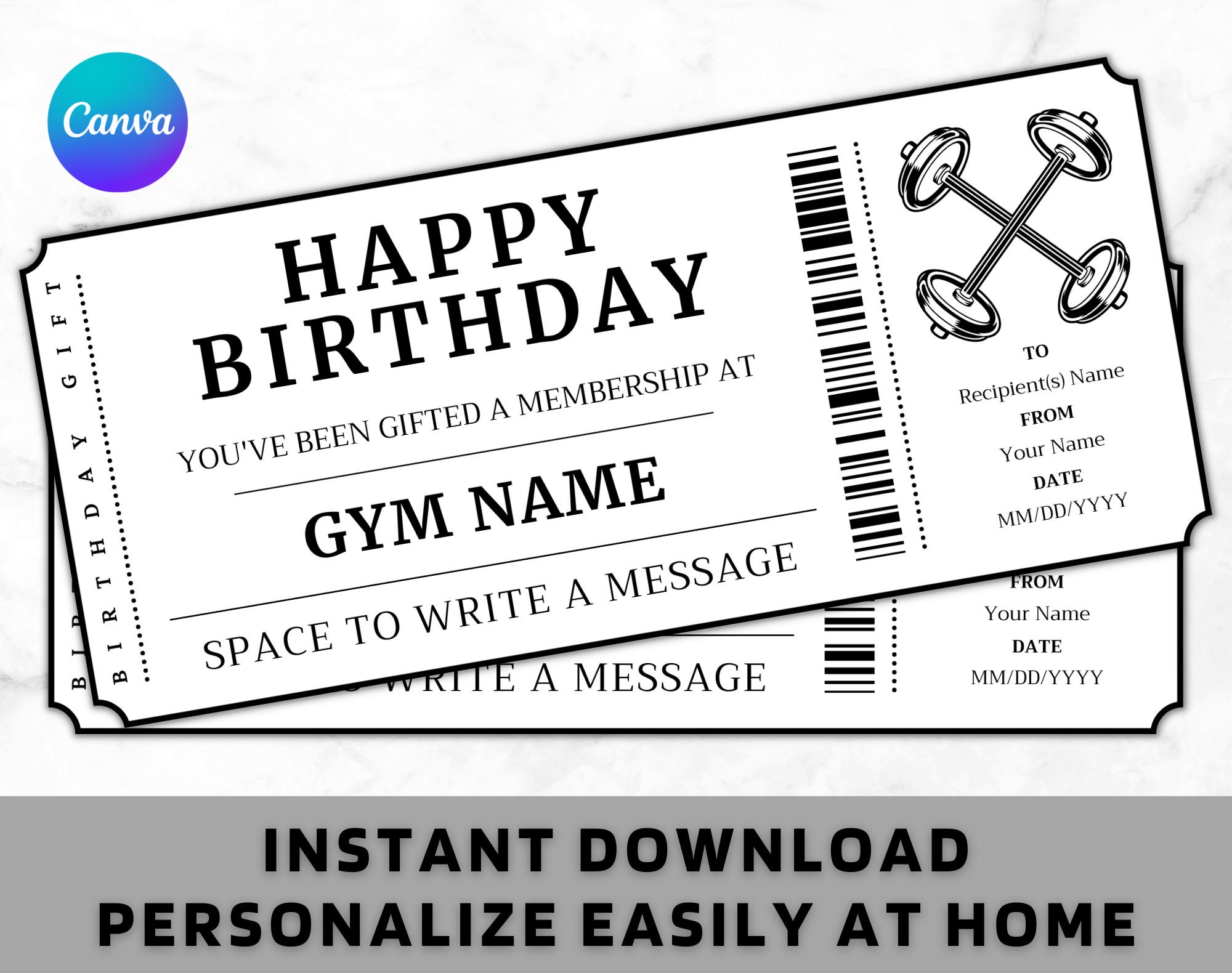 Gym Workout & Fitness Gift Voucher Graphic by Ju Design · Creative