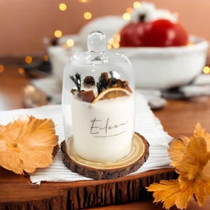 Aromatic candle | flowery & scented candle, natural candle - essential oils | Wedding gift - cinnamon orange candle