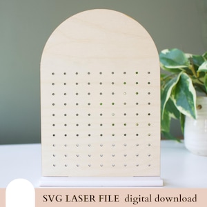 Arch Earring Stand SVG File for Laser Cutting