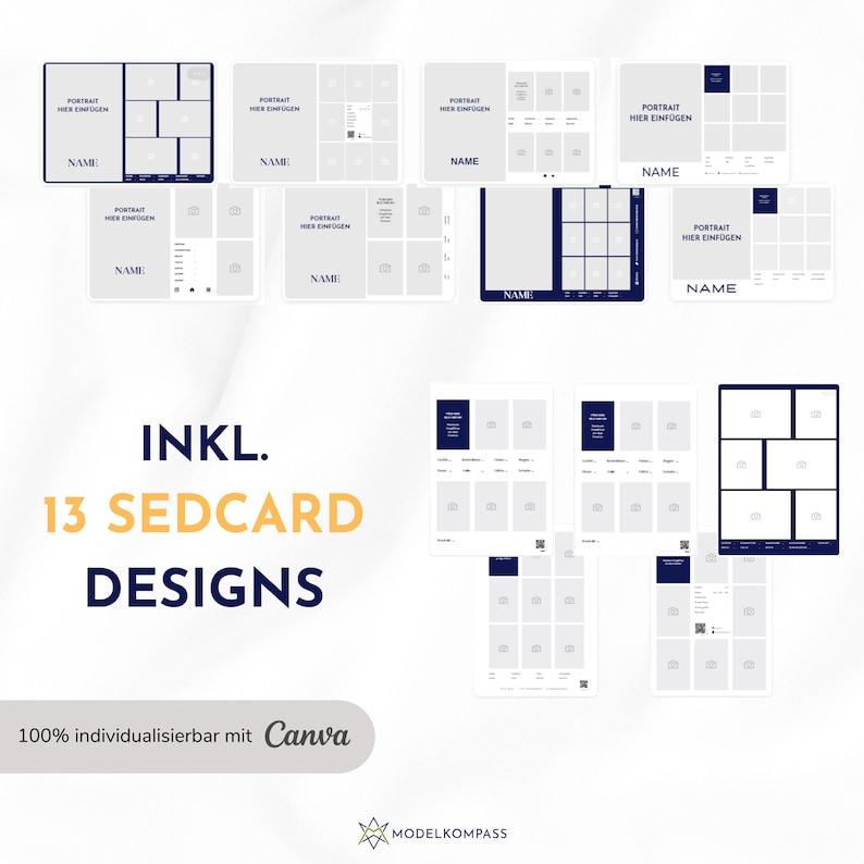 Setcard Sedcard Guide und Vorlagen | Model Comp Card Templates | Modelkompass ...