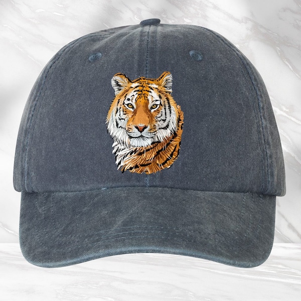 Tiger Hat, Wild Animal Hat, Safari Hat, Animal Hat, Tiger Lover Hat, Tiger Animal Print Hat, Cool Tiger Hat, Animal Lover Gift Cap
