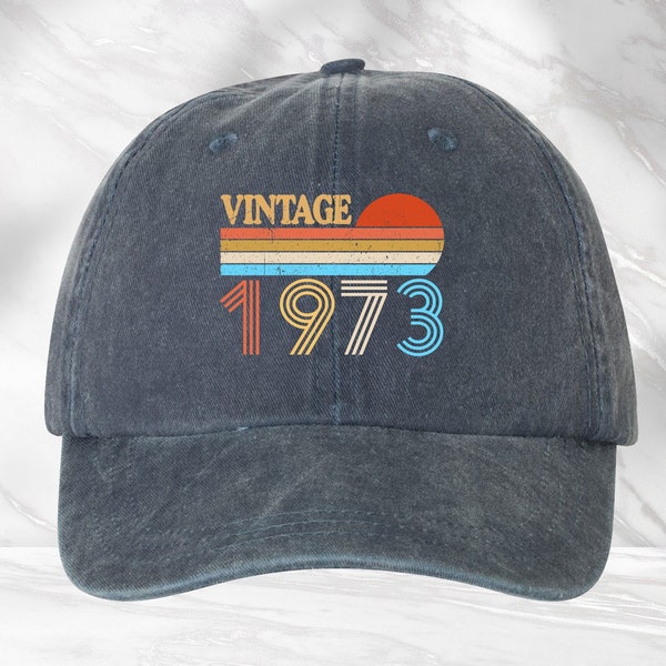 Cappello vintage del 1973, regalo per il 50° compleanno per le donne, regalo per il 50° compleanno per gli uomini, berretto per amico del 50° compleanno, berretto per il 50° compleanno, cappello per il 50° compleanno