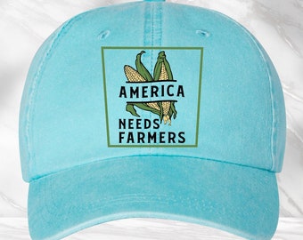 America Needs Farmers Hat, Farmer Support Hats, Farming Pride Hats, Agriculture Awareness Hats, Farm Life Hats, Gift For Farmer, Farmer Cap