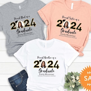 Personalized Graduation Family Shirts, Graduation Family Matching 2024 Shirt, Custom Photo graduation Shirt,Matching Family Graduate Shirt