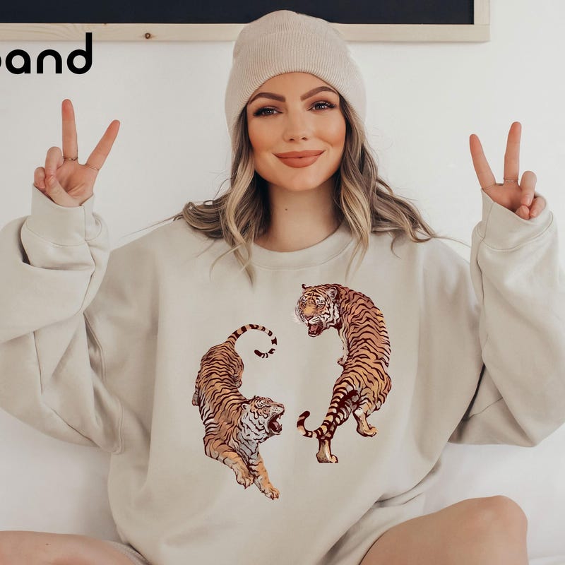 'Wild Tiger Embroidered' sweatshirt Sweatshirt