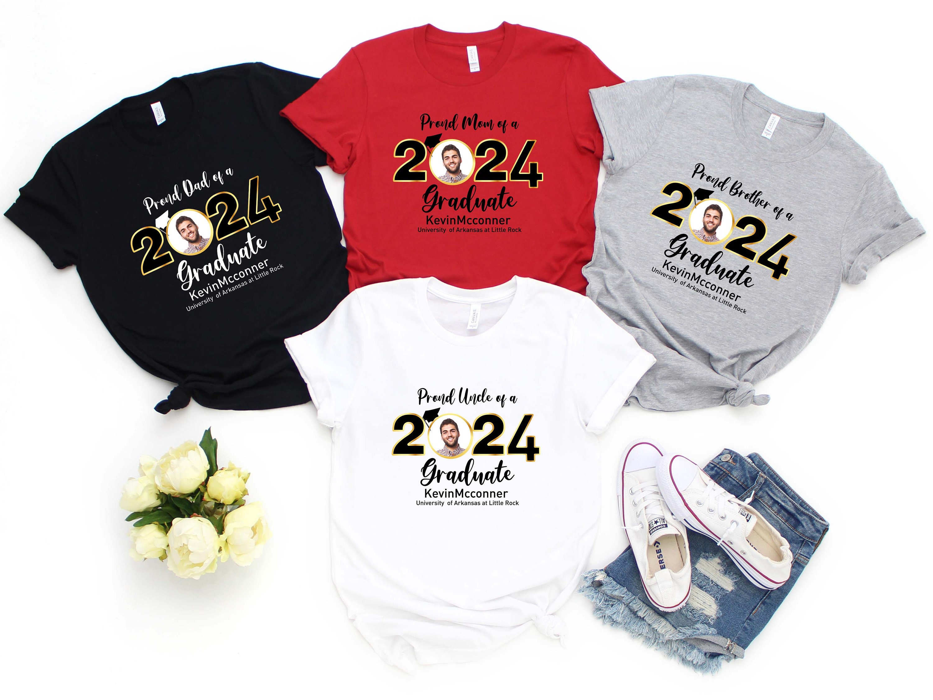 Personalized Graduation Family Shirts, Graduation Family Matching 2024 Shirt, Custom Photo graduation Shirt,Matching Family Graduate Shirt