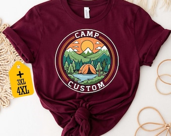 Custom Camping Shirt, Family Camp Trip Tee, Matching Camp Crew Shirt, Friends Group Camping T-shirt