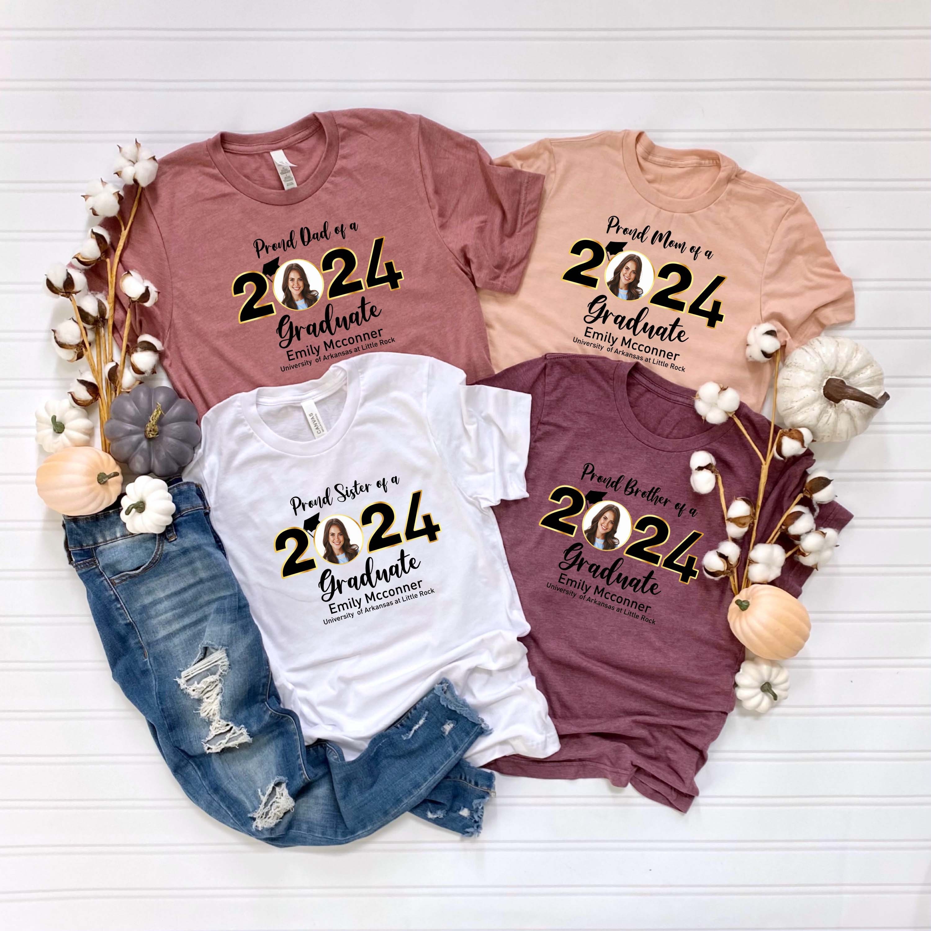 Personalized Graduation Family Shirts, Graduation Family Matching 2024 Shirt, Custom Photo graduation Shirt,Matching Family Graduate Shirt