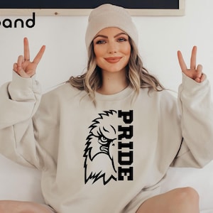 Eagle Mascot Pride Sweatshirt, Custom Favorite Team Sweatshirt, High School Mascot Sweatshirt, School Spirit Sweatshirt, Team Mascot Shirt