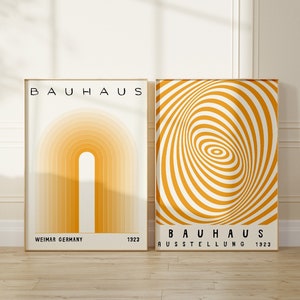 Bauhaus Art Prints Set of 2 - Bauhaus Poster Set - Gallery Wall Set - Geometric Wall Art - Bauhaus Poster - Office Wall Decor