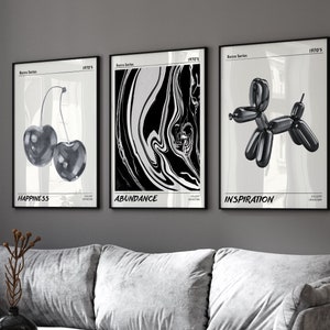 Retro wall art set of 4 print, Trendy holographic set, Retro abstract gradient poster Aesthetic print, Vintage euphoria print, Gifts for Her