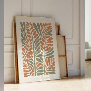 Impression d'art automne bohème abstraite botanique éclectique appartement esthétique tons chauds botanique imprimable art mural décor aux tons de terre impression moderne