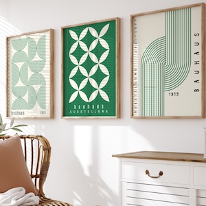 Bauhaus Set of 3 - Bauhaus Wall Art Printable - Geometric Art - Bauhaus Ausstellung Poster - Bauhaus Exhibition Prints - Bauhaus Art Prints