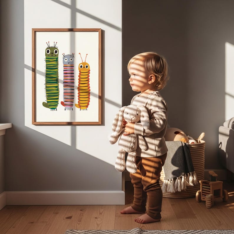 Caterpillar Nursery Art Print, Kids Room Decor (digital Download) - Etsy