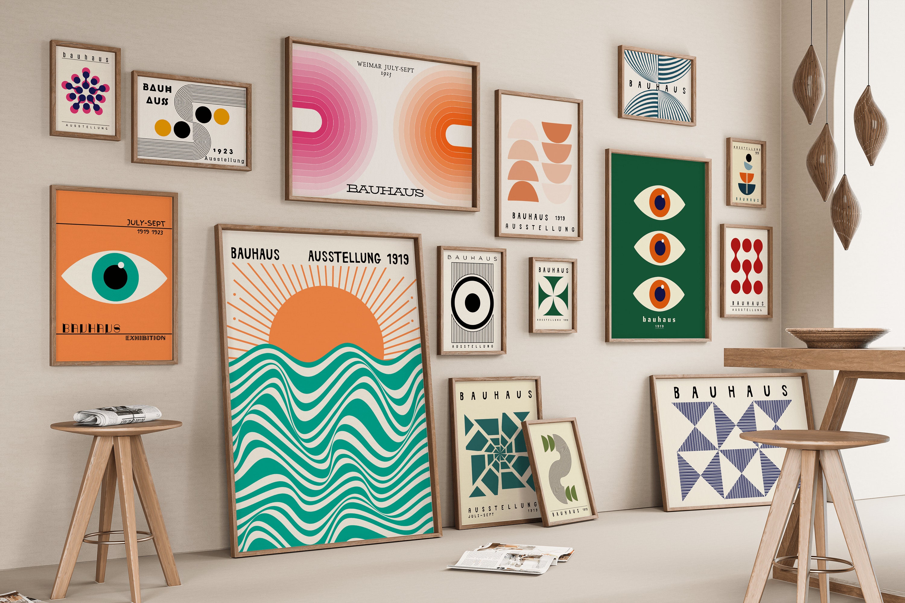 200+ Printable Bauhaus Art Prints for Home Decor - Bauhaus Gallery Set - MEGA BUNDLE 200+ Art Prints Set - Eclectic Gallery Wall Decor