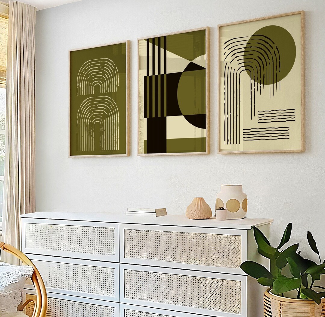 Bauhaus Printable Poster Set of 3 Mid Century Modern Print Set Bauhaus ...