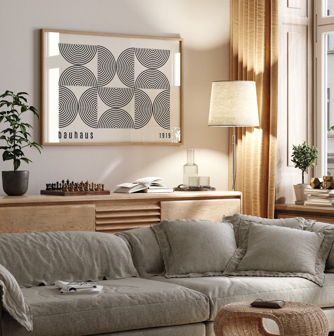 Bauhaus Geometric Art Print: Mid Century Modern Wall Decor (digital ...